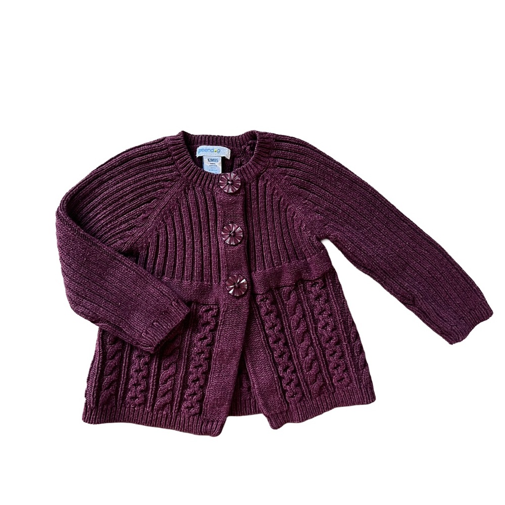 Greendog Kids' Maroon Knit Sweater